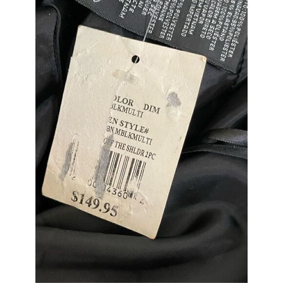 David's‎ Bridal Women's Black Floral Satin A-Line Mini Skirt Size 9 NWT - Picture 7 of 7